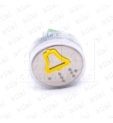 BOUTON VEGA VENUS 2C  LUM.  JAUNE 12/24V ALARME