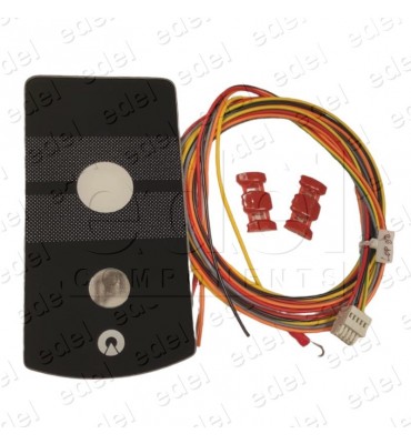 52500443 BOTONERA SENSITIVA SCHINDLER LOP80 1PULSADOR + 1 TROQUEL PARA LLAVIN CON LOGO