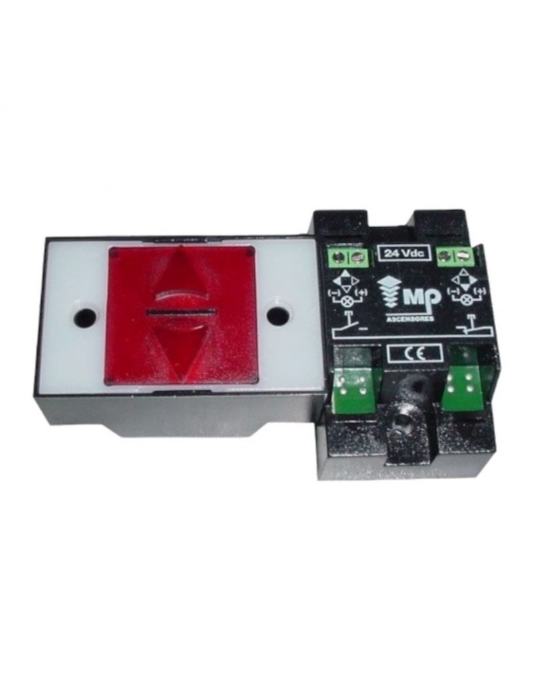 PILOTO LUM.MP COMPAC HORIZ. ROJO 24V DOBLE FLECHA