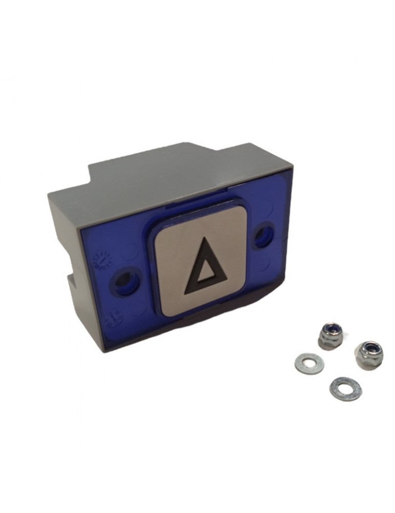 R2172PTBCAY45 BOUTON MAC PUARSA COMPAC BRAILLE COR 1C 24V BLEU  FLÊCHE MONTÉE