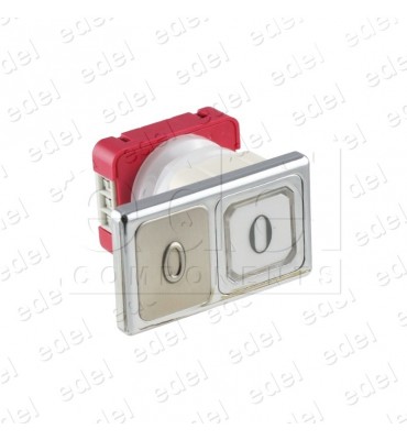 PULSADOR JMT TD6 1NO LUMINOSO 24V LED ROJO  0