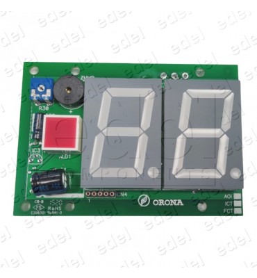5124301-1 PLACA INDICADOR CABINA 7 SEGMENTOS ORONA ARCA II + ZUMBADOR