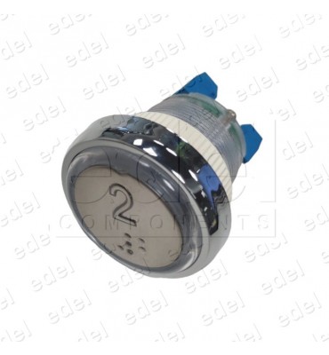 111M2B000224 BOUTON JMT M2B 1NO  LUM. 24V LED BLEU  2