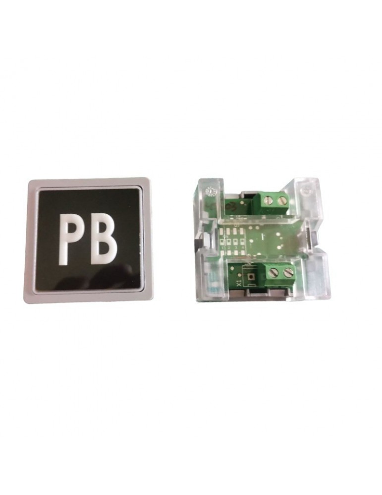 2APNNRM1SA2_PB PULSADOR MP IMPULSE ATORNILLABLE MB/VS SIN BRAILLE LUMINOSO AZUL PB