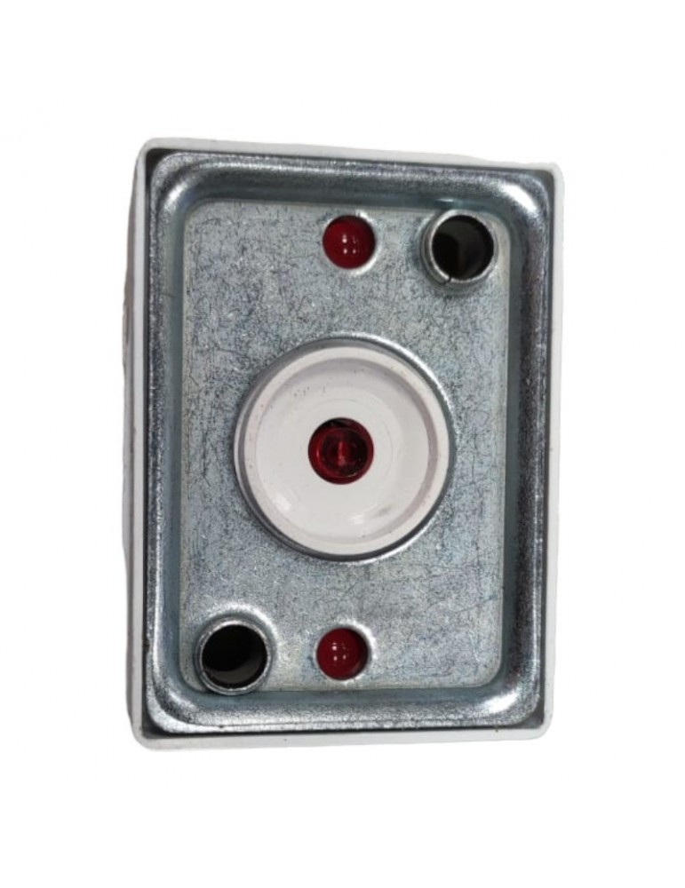 CUERPO PULSADOR SQ 3 LUM. ROJO 24V 1C