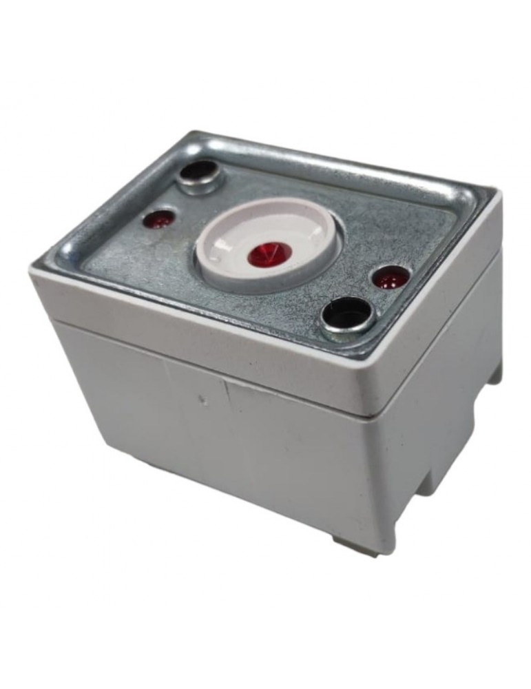 CUERPO PULSADOR SQ 3 LUM. ROJO 24V 1C
