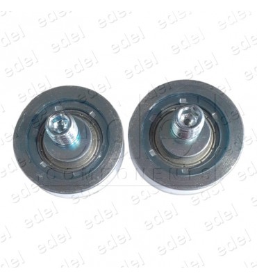 1093339A01-S2 KIT 2 UNIDADES RUEDA SELCOM BAJO RUIDO INFERIOR HIDRA EXCÉNTRICA 43X16MM EJE 12MM