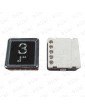 PULSADOR CMF STONE ANTIV. BLACK PLATE LED ROJO 3