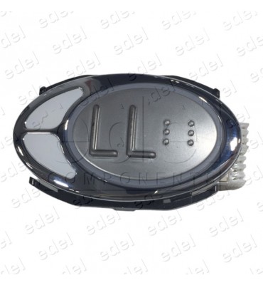 BOUTON SCHAEFER EPSILON  AVEC BRAILLE BLEU INOX LL +  FLÊCHES