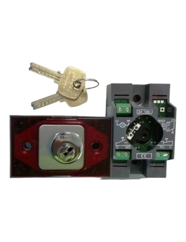 LLAVIN MP COMPAC T COR. ROJO 24V 2P1+R PUNTOS