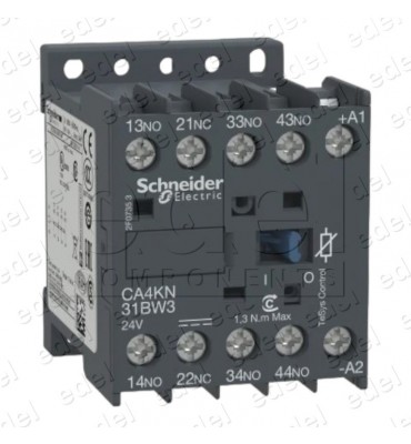 CA4KN31BW3 MINI CONTACTOR SCHNEIDER K AUXILIAR B/C 3NO+1NC 24VDC