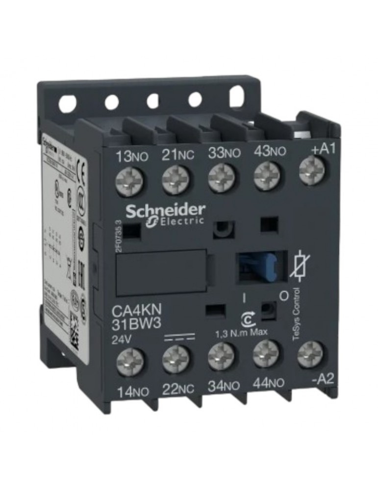 CA4KN31BW3 MINI CONTACTOR SCHNEIDER K AUXILIAR B/C 3NO+1NC 24VDC