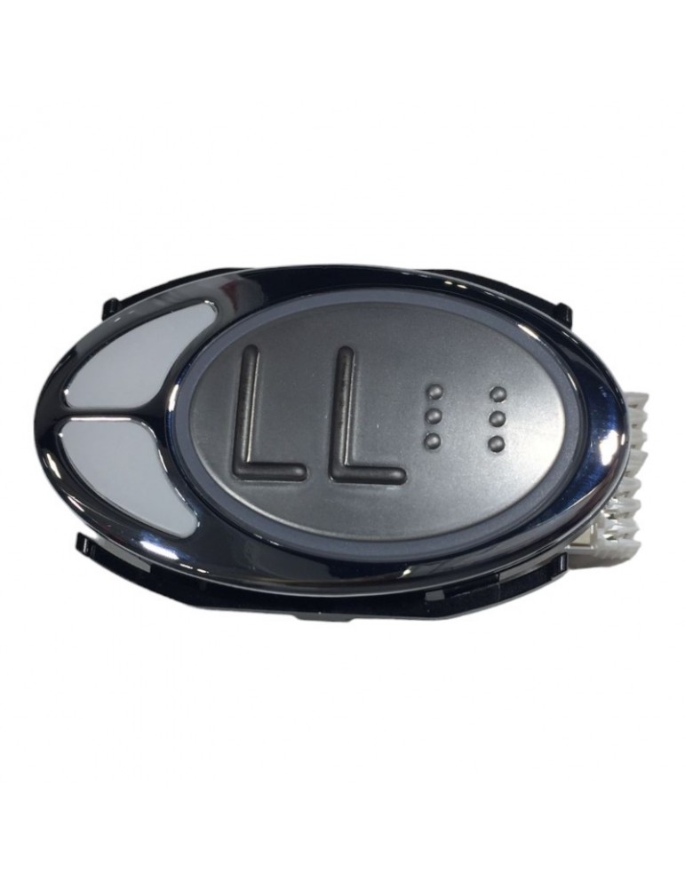 BOUTON SCHAEFER EPSILON  AVEC BRAILLE BLEU INOX LL +  FLÊCHES