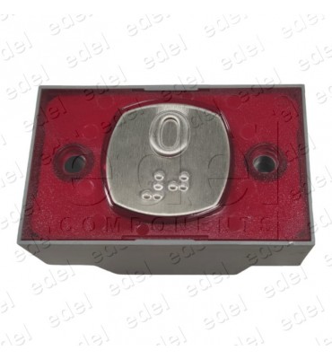 2172PDBCR124_0 PULSADOR COMPAC D BRAILLE 1C 24V LUM. ROJO 0