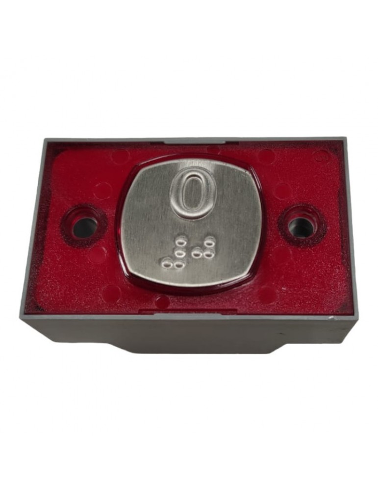 2172PDBCR124_0 PULSADOR COMPAC D BRAILLE 1C 24V LUM. ROJO 0