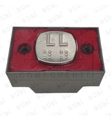 2172PDBCR124_LL PULSADOR COMPAC D BRAILLE 1C 24V LUM. ROJO LL