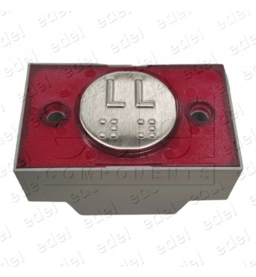 2172PVBCR124 PULSADOR COMPAC V REDONDO BRAILLE 1C CORONA 24V ROJO LL
