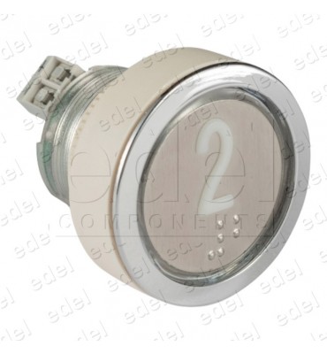PULSADOR JMT SBB 1NO LUMINOSO 24V LED AZUL  LL