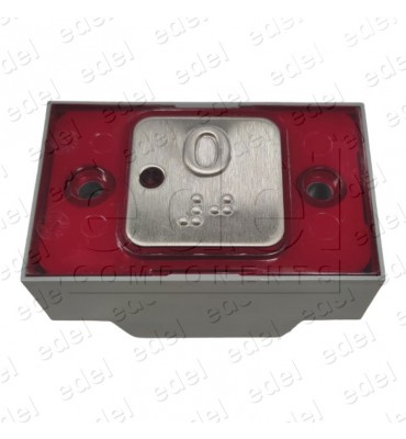 R2172PTBPR00 PULSADOR MP COMPAC T BRAILLE CON PILOTO 24V ROJO 0