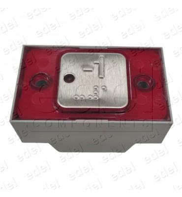 PULS. MP COMPAC T BRA. CON PILOTO 24V ROJO -1