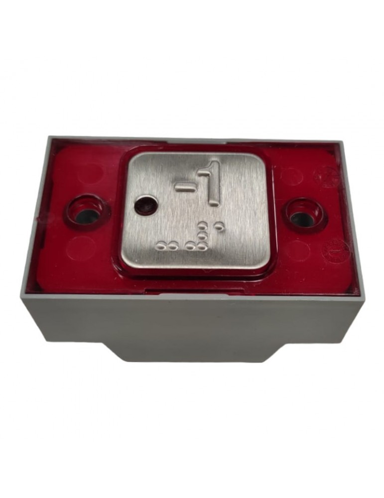 R2172PTBPRB1 PULSADOR MP COMPAC T BRAILLE CON PILOTO 24V ROJO -1