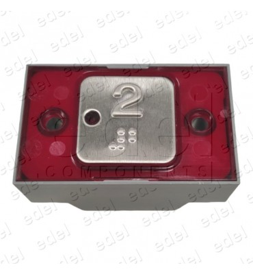 PULS. MP COMPAC T BRA. CON PILOTO 24V ROJO 2