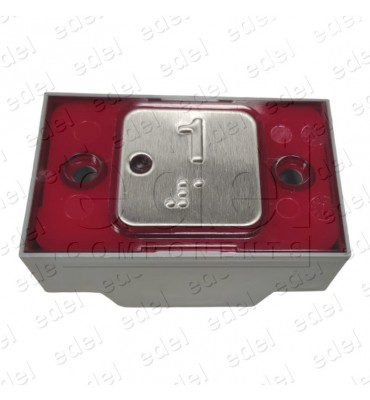 PULS. MP COMPAC T BRA. CON PILOTO 24V ROJO 1