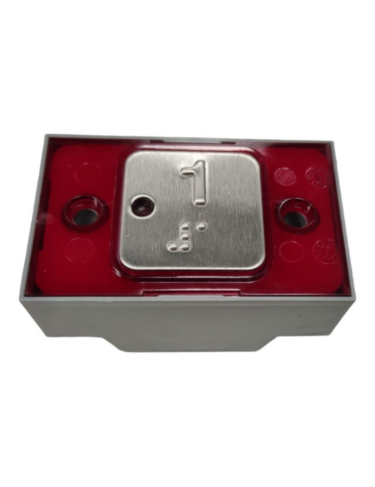 PULS. MP COMPAC T BRA. CON PILOTO 24V ROJO 1