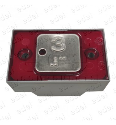 PULS. MP COMPAC T BRA. CON PILOTO 24V ROJO 3