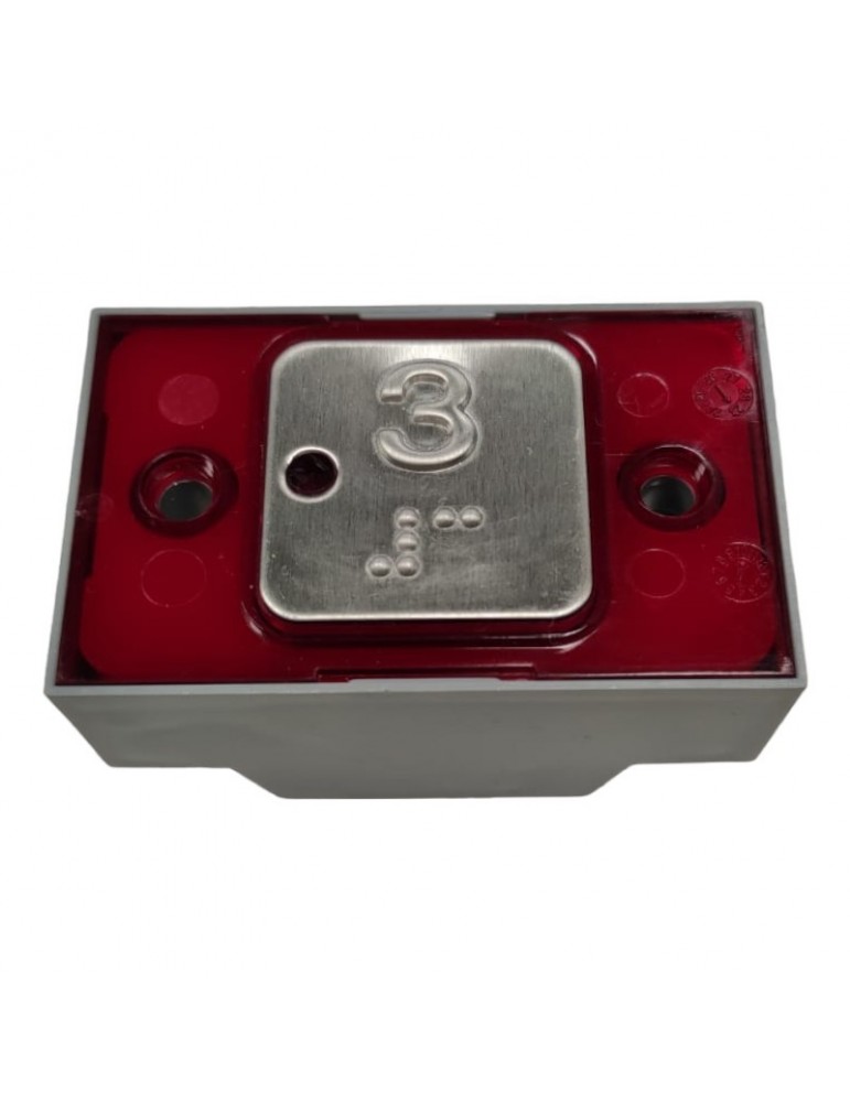 PULS. MP COMPAC T BRA. CON PILOTO 24V ROJO 3