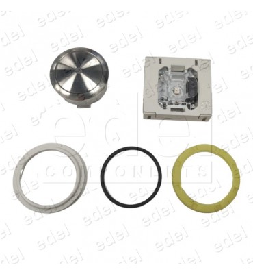 BPCVF34MR.00 PUSH BUTTON DMG BP PANZER RED LIGHT INOX