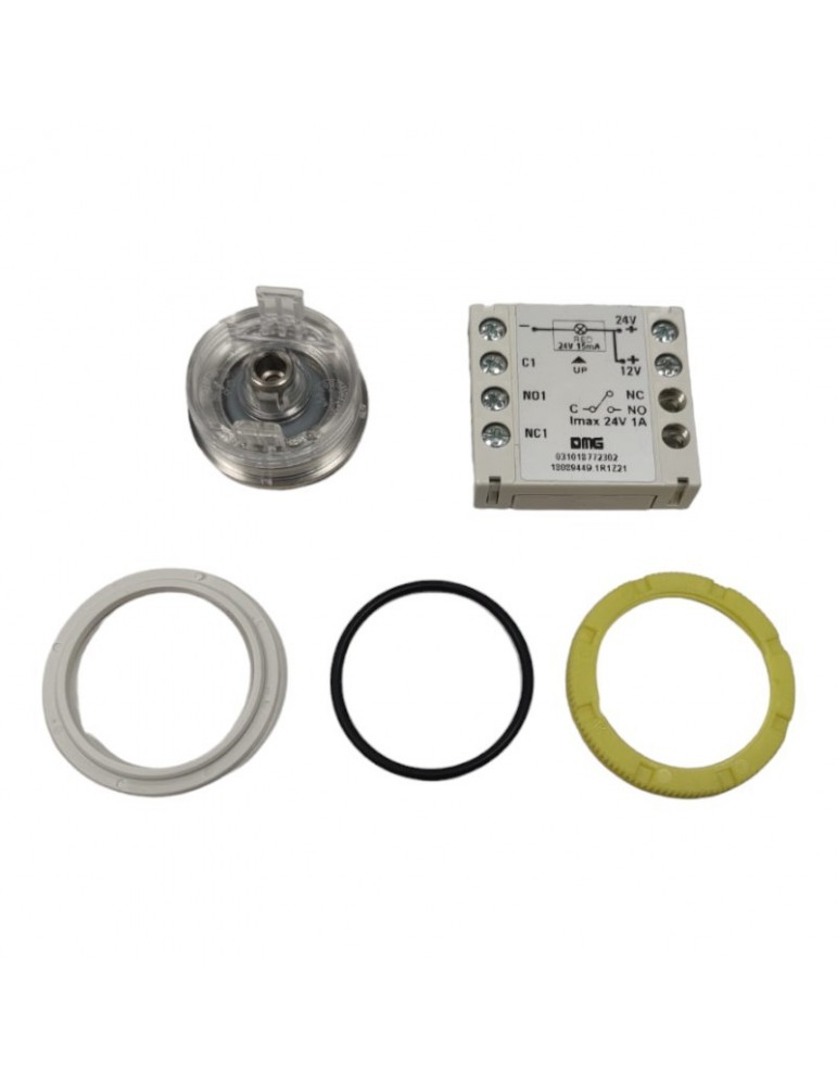 BPCVF34MR.00 PUSH BUTTON DMG BP PANZER RED LIGHT INOX