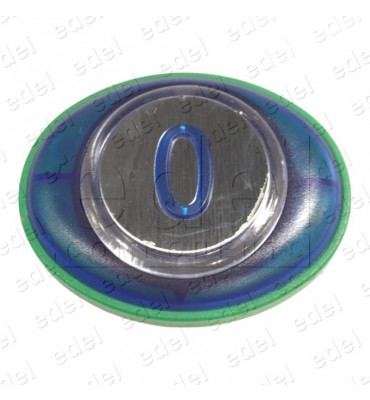 PULSADOR ELITE ZENER "0" ANILLOS FONDO PLATA