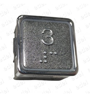 PULSADOR ELMI RP42 GRAF. BRAILLE LED ROJO 24V (3)