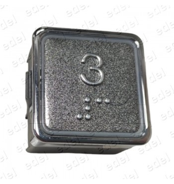 PULSADOR ELMI RP42 GRAF. BRAILLE LED ROJO 24V (3)