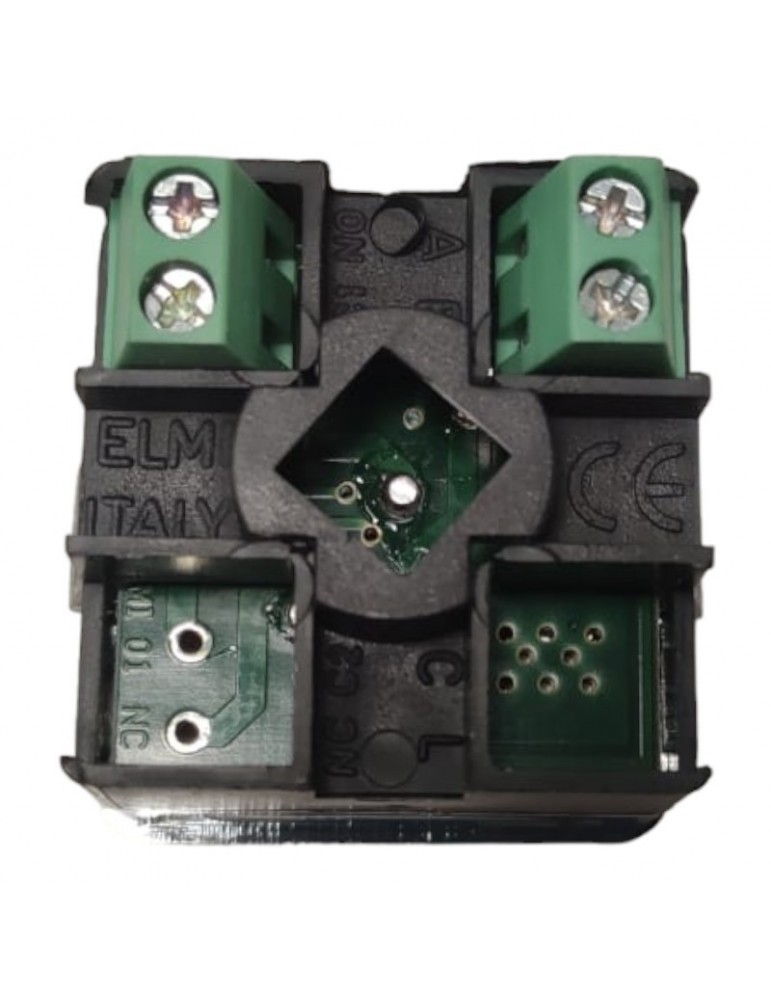 PULSADOR ELMI RP42 GRAFITO BRAILLE LED ROJO 24V (3)
