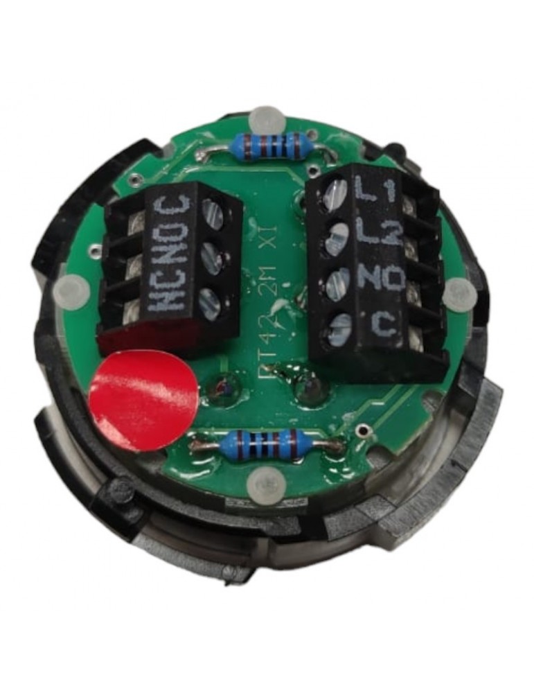 PUSH BUTTON SCHAEFER RT 42  W/OUT BRAILLE 2C RED INOX ALARM