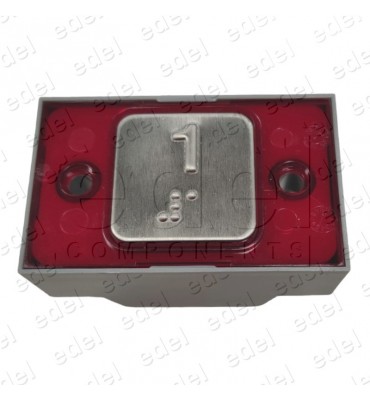 R2172PTBCR01 BOUTON MAC PUARSA COMPAC BRAILLE COR 1C 24V ROUGE 1