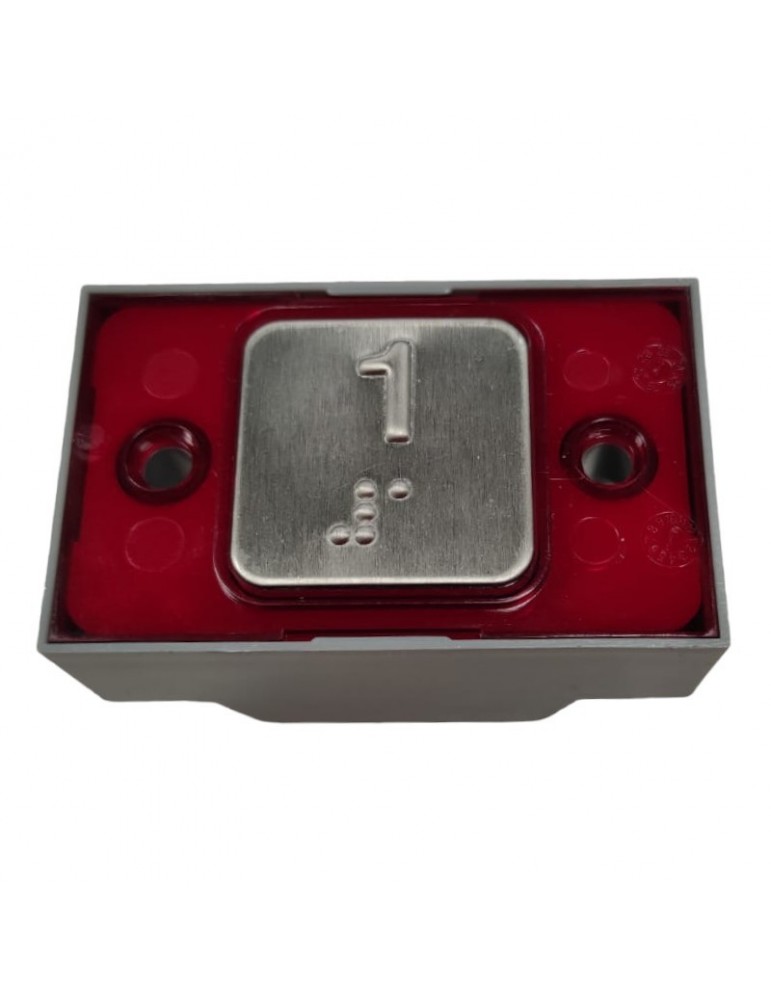 R2172PTBCR01 PUSH BUTTON MAC PUARSA COMPAC BRAILLE COR 1C 24V RED 1