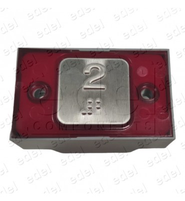 R2172PTBCR02 BOUTON MAC PUARSA COMPAC BRAILLE COR 1C 24V ROUGE 2