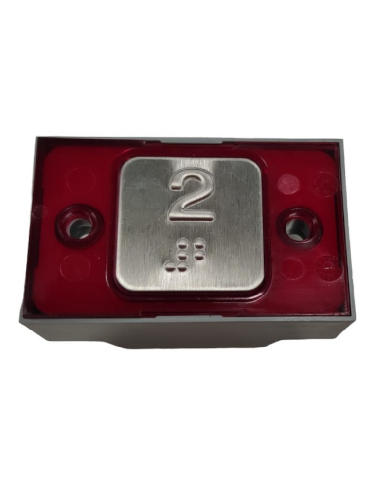 R2172PTBCR02 PUSH BUTTON MAC PUARSA COMPAC BRAILLE COR 1C 24V RED 2