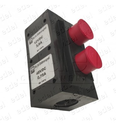 BOBINA DOBLE DALVA OMARLIFT WITTUR 48/12 VDC 36W