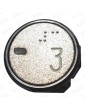 PULSADOR ENOR PLM CABINA BLANCO ARO NEGRO ( 3 )