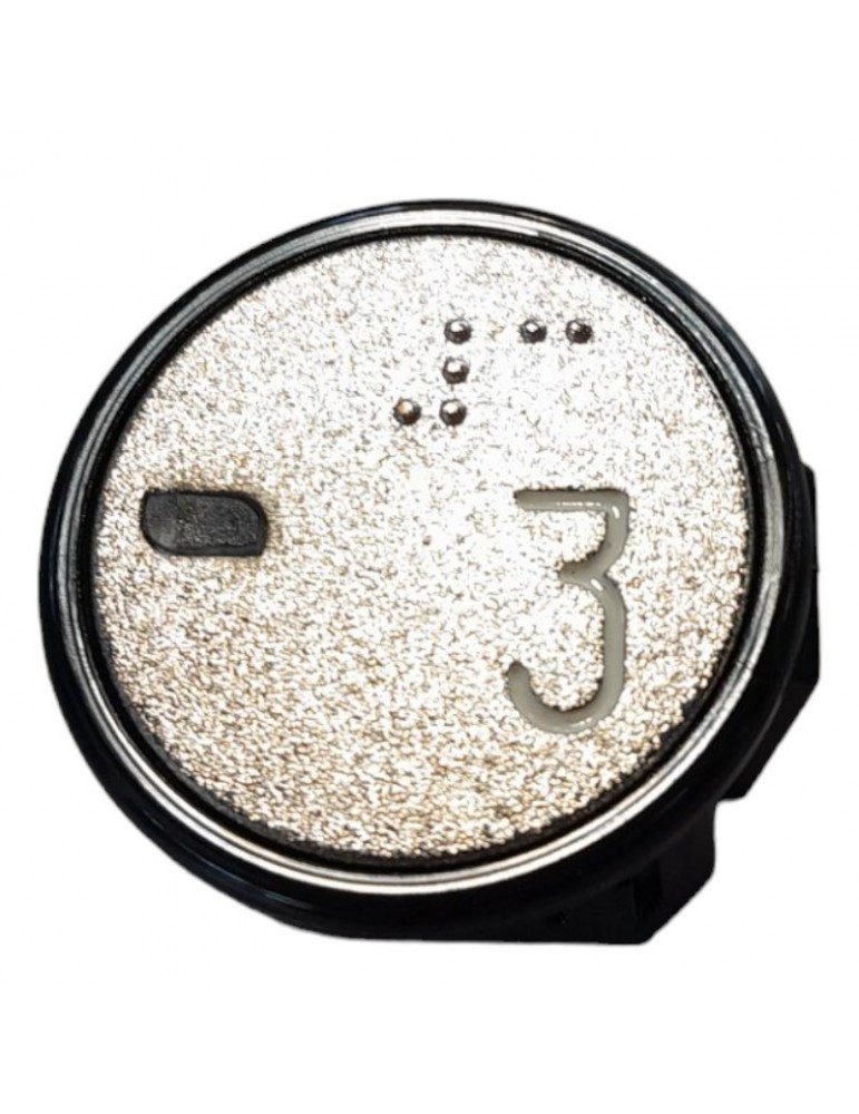 PULSADOR ENOR PLM CABINA BLANCO ARO NEGRO ( 3 )