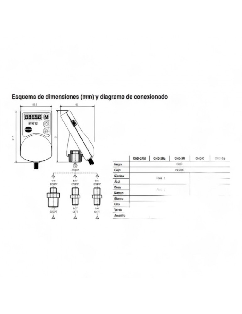 SENSOR PRESIÓN PESACARGAS ASCENSOR HIDRÁULICO DINACELL CHD-C CANOPEN-LIFT CIA 417