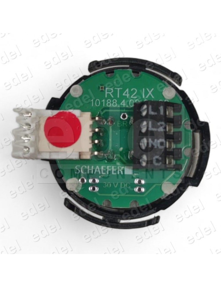 PULS. SCHAEFER RT 42 C/BR ROJO 24V INOX IX ( 1 )