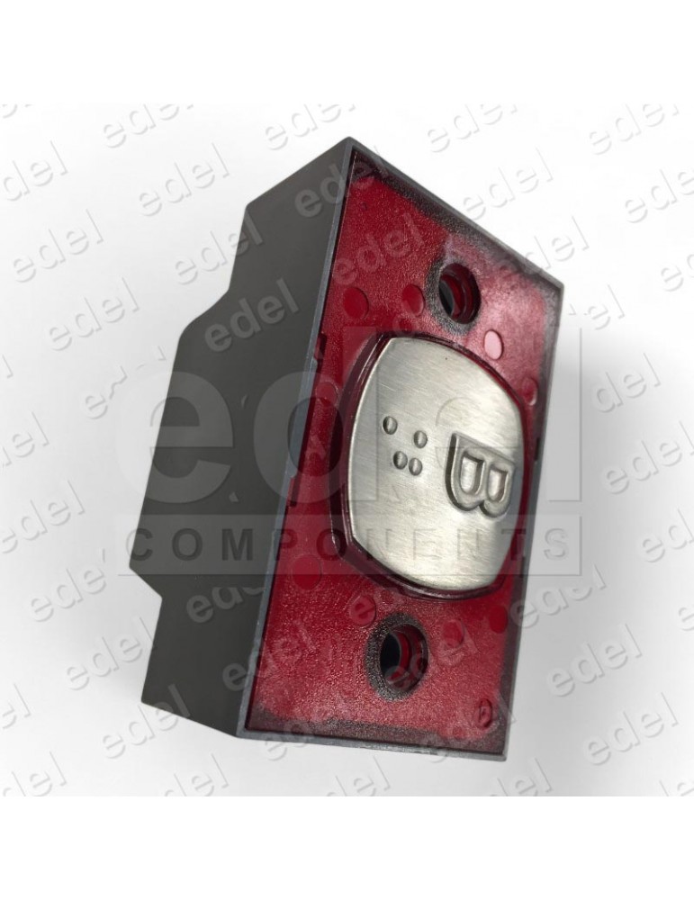 2172PDBCR124_B PULSADOR COMPAC D BRAILLE 1C 24V LUM. ROJO B