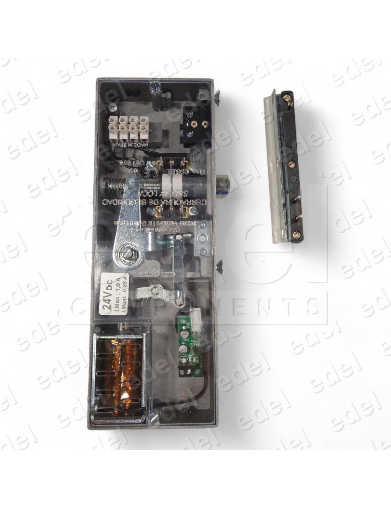 03.096.00.EL SAFETY LOCK GERVALL ACC.ELÉCTRICO 24 VDC CHAMFERED LOCKING PIN  WITH AUXILIARY CONTACT  NO HAND