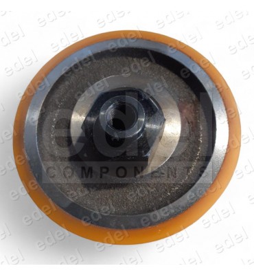 RUEDA 125 X 26 EXCENTRICA HEMBRA HEXAGONO 36MM