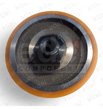 RUEDA 125 X 26 EXCENTRICA HEMBRA HEXAGONO 36MM